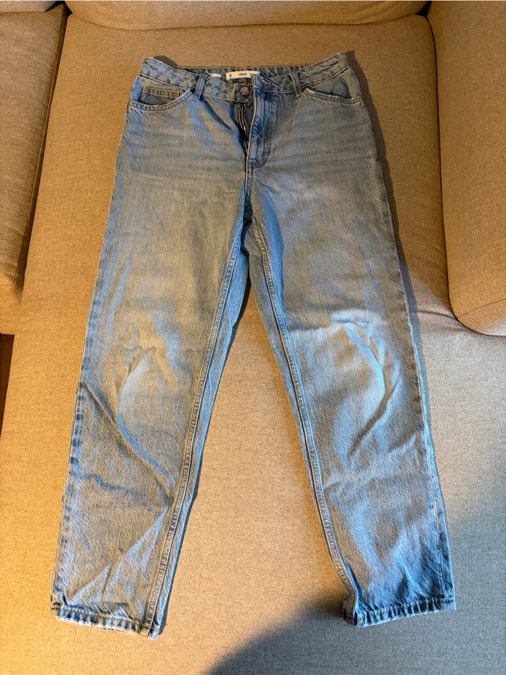 Light Blue Classic Straight Jeans Mango